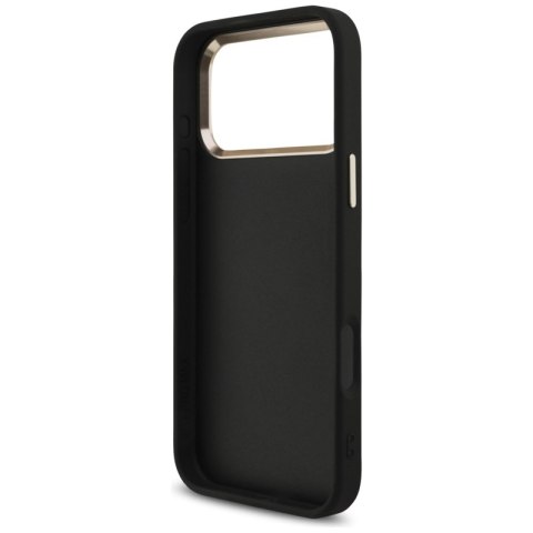 Guess Fixed Glitter Big 4G Metal Frame - Etui iPhone 17 Pro Max (czarny)