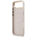 Guess Grained Strass Logo MagSafe - Etui iPhone Air (różowy)