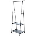Wieszak Stojak na Ubrania Metalowy Podłogowy Pojemny na Kółkach VILDE 160cm