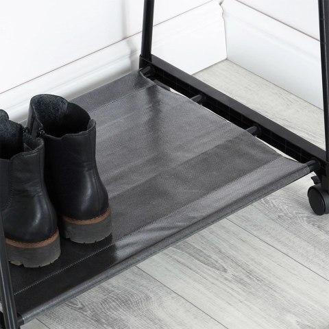 Wieszak Stojak na Ubrania Metalowy Podłogowy Pojemny na Kółkach VILDE 160cm