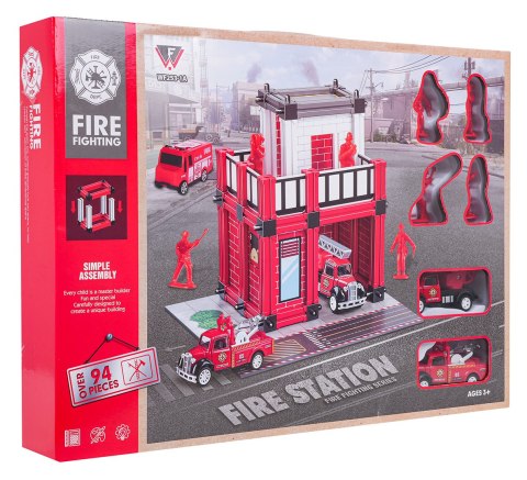 Zestaw Garaż Straż Pożarna + Akcesoria i Figurki