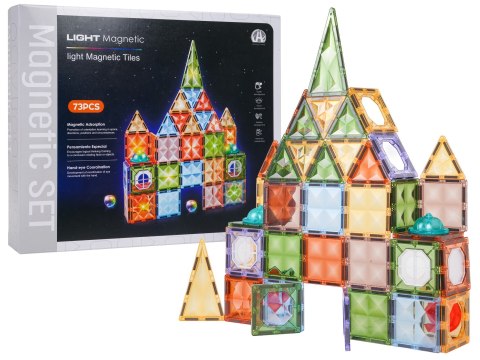 Zestaw Klocków Magnetycznych 3D z Podświetleniem 75el.