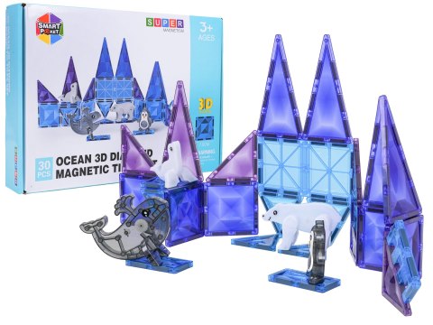 Zestaw Klocków Magnetycznych ICE SNOW 30el.