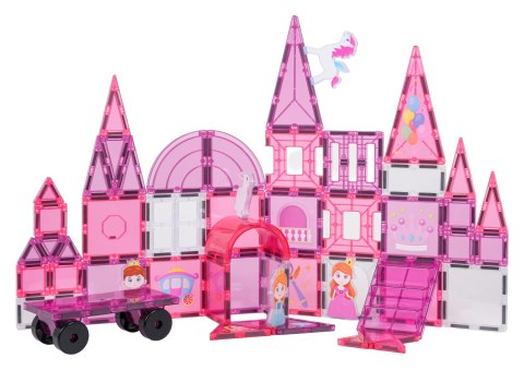 Zestaw Klocków Magnetycznych Różowy Zamek Księżniczki 58el.