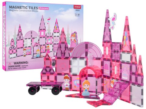 Zestaw Klocków Magnetycznych Różowy Zamek Księżniczki 58el.