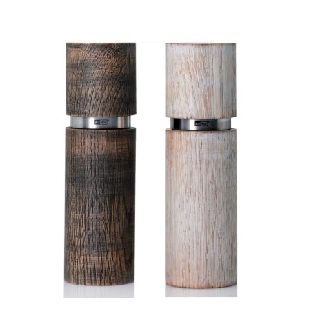 Zestaw młynków Textura Antique, brąz/biały