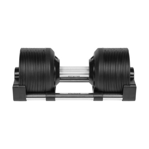 Hantel żeliwny regulowany automat 36 kg, skok co 1kg, REBEL ACTIVE