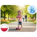 Hulajnoga trójkołowa dla dzieci balansowa świecąca w ciemności Ricokids Jelly - różowa