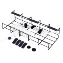 Organizer na Kable pod Blat Biurko Metalowy Czarny VILDE 43 x 17 x 10 cm