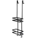 Półka pod prysznic metalowa czarna zawieszana 23x10,5x75 cm