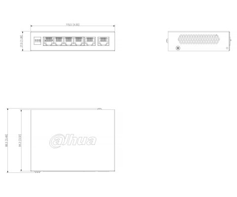 SWITCH POE CS4006-4GT-60-V2 4-PORTOWY DAHUA
