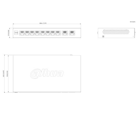 SWITCH POE CS4010-8ET2GT-60 8-PORTOWY DAHUA