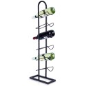 Stojak na Wino Metalowy Czarny 6 Butelek 27x13x84,5 cm