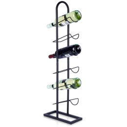 Stojak na Wino Metalowy Czarny 6 Butelek 27x13x84,5 cm