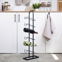 Stojak na Wino Metalowy Czarny 6 Butelek 27x13x84,5 cm