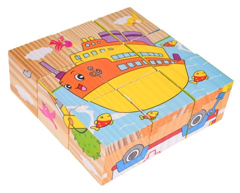 Klocki Drewniane Dla Najmłodszych Edycja Pojazdy