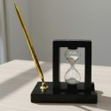 Dekoracyjny Zestaw na Biurko z Klepsydrą 3 minuty i Stojakiem na Długopis - 121W