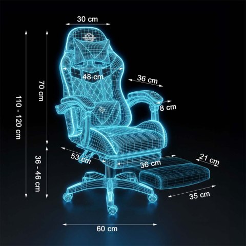 Fotel gamingowy Sofotel Draknor II czarno-niebieski