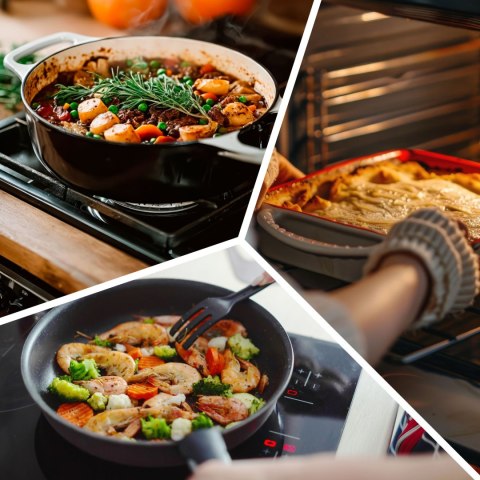 Frytkownica beztłuszczowa TEESA AIR FRYER DUAL POT XXL 8L 2700W