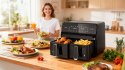 Frytkownica beztłuszczowa TEESA AIR FRYER DUAL POT XXL 8L 2700W