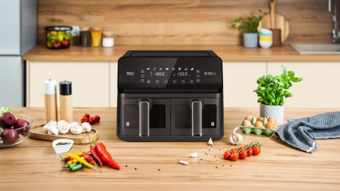 Frytkownica beztłuszczowa TEESA AIR FRYER DUAL POT XXL 8L 2700W