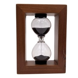 Klepsydra Piaskowa 3 Minuty w Drewnianej Ramie - Elegancka Dekoracja - M123
