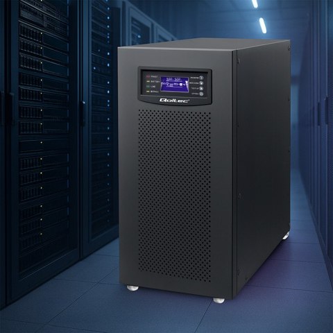 Qoltec Zasilacz awaryjny UPS 3- fazowy | 10kVA | LCD | EPO | USB | SNMP | On-line | High frequency