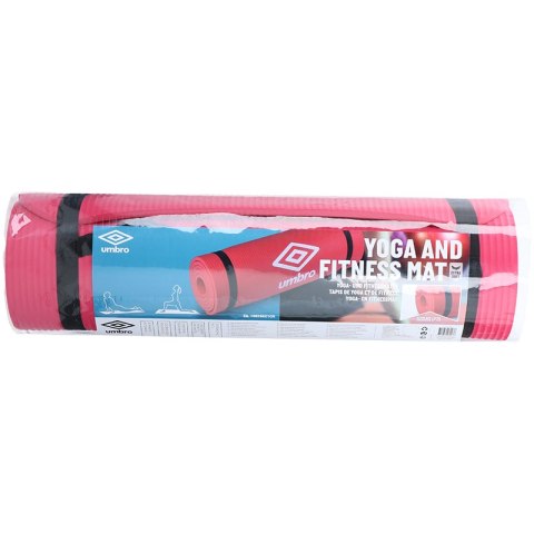 Umbro - Mata do fitness, yoga z taśmą transportową 190x58 cm (czerwony)
