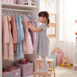 Wieszaki dziecięce KIDSI komplet 10 sztuk wielokolorowe