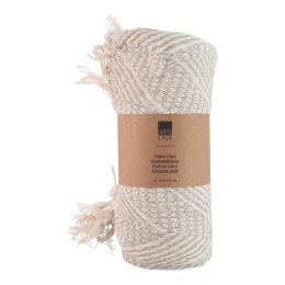 Arti Casa - Koc bawełniany w jodełke 130x170 cm (Beżowy / Biały)