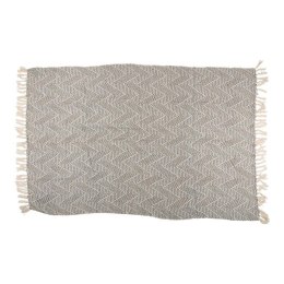 Arti Casa - Koc bawełniany w jodełke 130x170 cm (Czarny / Biały)