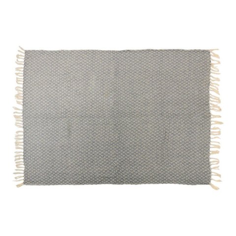 Arti Casa - Koc bawełniany w romby 130x170 cm (Niebieski / Biały)