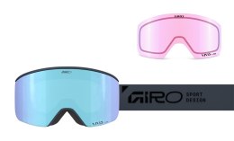 Gogle zimowe GIRO AXIS INDIGO STACKED (OTG) (Cylindryczne) (Szyba lustrzana kolorowa VIVID-Carl Zeiss ROYAL 19-42% S2 + Szyba lu