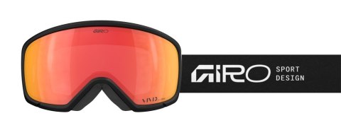 Gogle zimowe GIRO RINGO BLACK STACKED (OTG) (Sferyczne) (Szyba lustrzana kolorowa VIVID-Carl Zeiss EMBER 19-42% S2) (NEW 2025/20