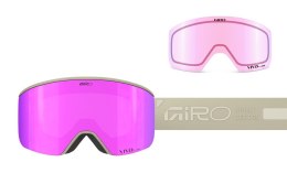 Gogle zimowe damskie GIRO ELLA STONE RAILS (Cylindryczne) (Szyba lustrzana kolorowa VIVID-Carl Zeiss PINK 19-42% S2 + VIVID INFR