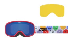 Gogle zimowe juniorskie GIRO BUSTER MULTI FACES (OTG) (Cylindryczne) (Szyba lustrzana kolorowa GREY COBALT 8-18% S3) (NEW 2025/2