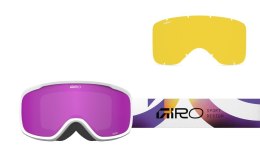 Gogle zimowe juniorskie GIRO BUSTER PINK FLOW (OTG) (Cylindryczne) (Szyba lustrzana kolorowa AMBER PINK 19-42% S2) (NEW 2025/202