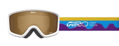 Gogle zimowe juniorskie GIRO CHICO 2.0 PURPLE WAVES (OTG) (Cylindryczne) (Szyba lustrzana kolorowa AMBER ROSE 19-42% S2) (NEW 20