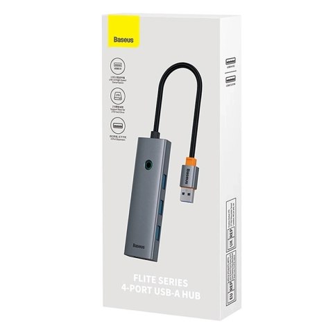 Hub 4w1 Baseus UltraJoy USB-A do 4xUSB 3.0 (szary)