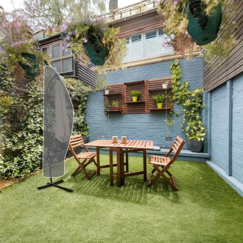 Kinzo - Pokrowiec ochronny na parasol ogrodowy 265x70 cm (Antracyt)