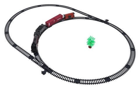 Kolejka Retro z Funkcją Świateł, Dźwięku i Dymu 138cm