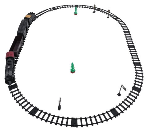 Kolejka Retro z Funkcją Świateł, Dźwięku i Dymu 172cm