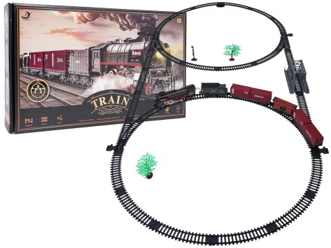 Kolejka Retro z Funkcją Świateł, Dźwięku i Dymu 207cm