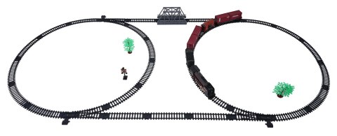 Kolejka Retro z Funkcją Świateł, Dźwięku i Dymu 207cm