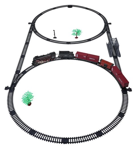 Kolejka Retro z Funkcją Świateł, Dźwięku i Dymu 207cm