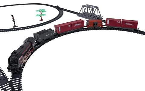 Kolejka Retro z Funkcją Świateł, Dźwięku i Dymu 207cm