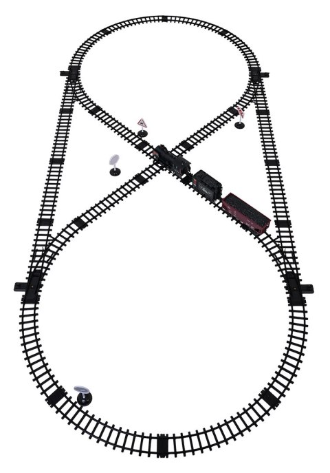 Kolejka z Pociągami z Funkcją Dymu, Świateł i Dźwięku