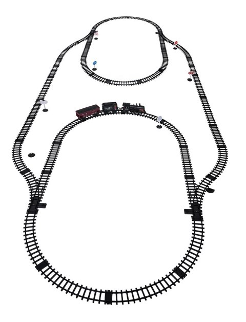 MEGA Kolejka z Pociągami z Funkcją Dymu, Świateł i Dźwięku