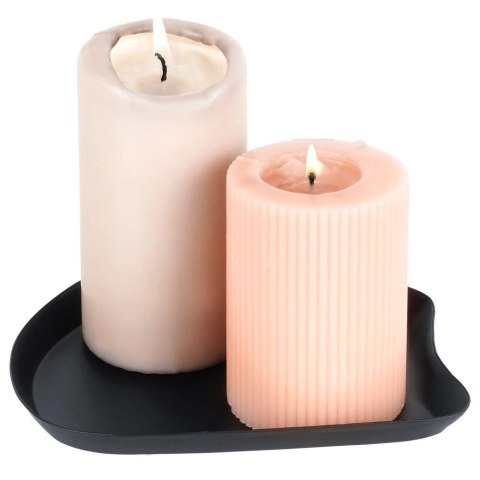 Podstawka pod Kompozycje Świece Metalowa 17 x 15,5 cm VILDE Czarna