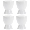 Podstawki na Jajka Porcelanowe Białe Łyżeczki EXCELLENT HOUSEWARE 4 szt.